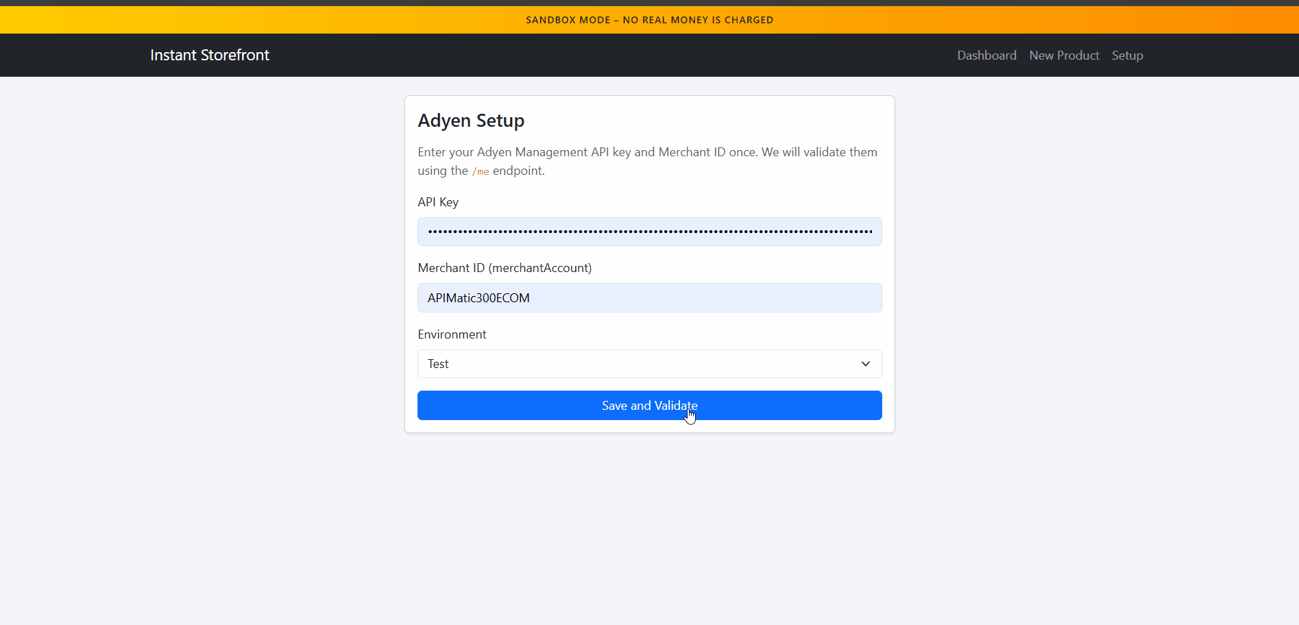 Sample App GIF